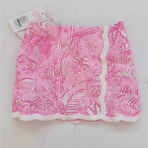 Lilly Pulitzer Pink and White Girls Skort